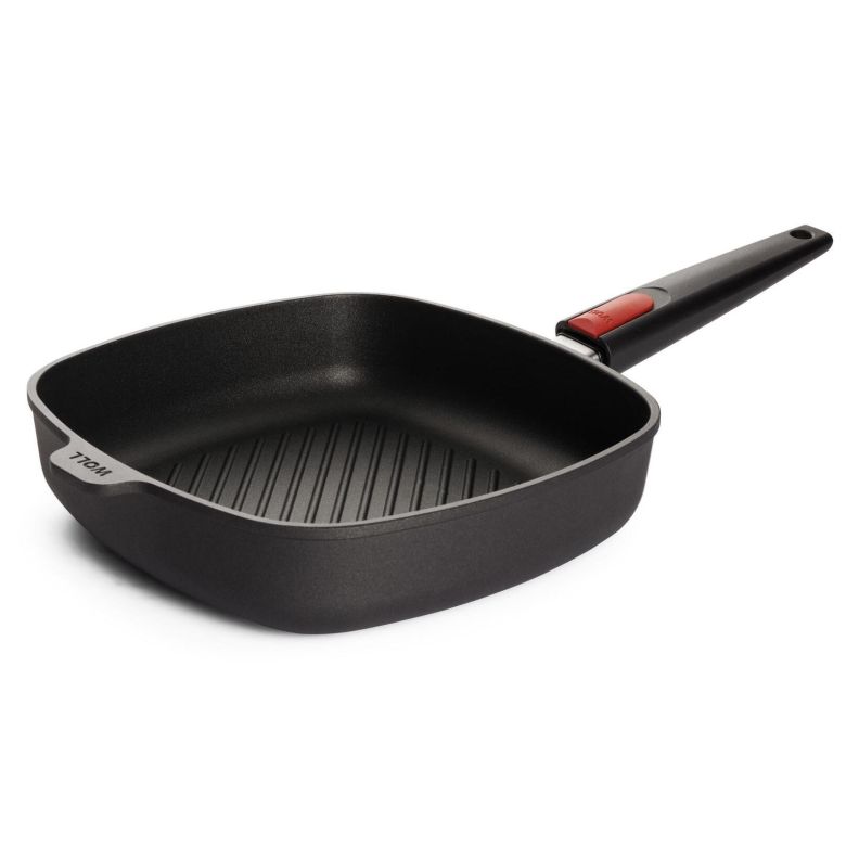 Keturkampė keptuvė 30% talpesnė nei tokia pat apvali keptuvė