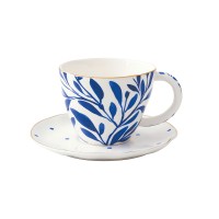 EASY LIFE porcelianinis puodelis su lėkštute "Elegance", 280 ml