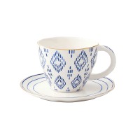 EASY LIFE porcelianinis puodelis su lėkštute "Elegance", 280 ml