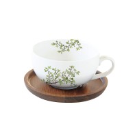 EASY LIFE porcelianinis puodelis su lėkštute ''Natura", 250 ml