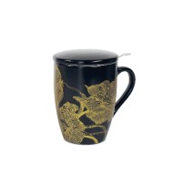 WD LIFESTYLE keramikinis puodelis su dangteliu ir sieteliu "Singapore", 330 ml