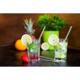 STEUBER stiklinių šiaudelių ir šepetėlio rinkinys  | 2