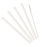 STEUBER stiklinių šiaudelių ir šepetėlio rinkinys  | 1