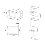 SMEG įmontuojama mikrobangų krosnelė FMI325X  | 5