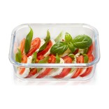 GEFU stiklinis stačiakampis indelis "Milo" 1 l | 2