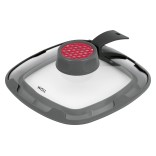 WOLL kvadratinis stiklinis dangtis „Clean Lid” su anglies filtru 24 x 24 cm - 28 x 28 cm | 1
