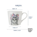 LIFETIMEBRANDS porcelianinis puodelis "Cat", 380 ml  | 8