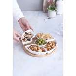 LACOR serviravimo lėkštė  "Bambu Zensai", Ø 26 cm, 5 skyriai  | 2