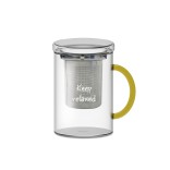WD LIFESTYLE stiklinis puodelis su sieteliu "Keep relaxed", 420 ml  | 1