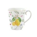 EASY LIFE porcelianinis puodelis "Fleurs et citrons", 275 ml  | 1