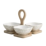 BRANDANI indelių ir padėklo rinkinys "Riccioli di fata" 3 vnt, 19,5 x 19,5 x 14,5 cm | 1