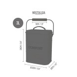 LifetimeBRANDS komposto kibiras "Nostalgia" 3 l | 6