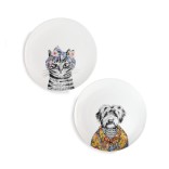 LifetimeBRANDS porcelianinių lėkščių rinkinys "Cat and dog", 2 vnt. Ø 21 cm | 1