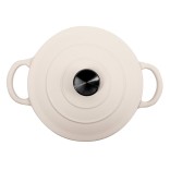 GUSTA ketaus troškintuvas su dangčiu, baltas, Ø 24 cm 3,9 l | 4