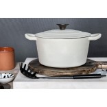 GUSTA ketaus troškintuvas su dangčiu, baltas, Ø 24 cm 3,9 l | 3