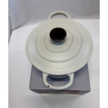 GUSTA ketaus troškintuvas su dangčiu, baltas, Ø 24 cm 3,9 l | 2
