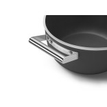 SMEG puodas su dangčiu, juodos spalvos Ø 24 cm, 5,4 l | 4