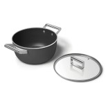 SMEG puodas su dangčiu, juodos spalvos Ø 24 cm, 5,4 l | 2