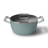 SMEG puodas su dangčiu, smaragdo spalvos Ø 24 cm, 5,4 l | 1