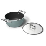 SMEG puodas su dangčiu, smaragdo spalvos Ø 24 cm, 5,4 l | 2