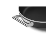 SMEG troškintuvas su dangčiu, juodos spalvos Ø 24 cm, 4,3 l | 4