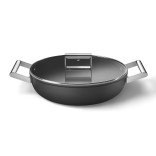 SMEG troškintuvas su dangčiu, juodos spalvos Ø 24 cm, 4,3 l | 1