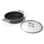 SMEG troškintuvas su dangčiu, juodos spalvos Ø 24 cm, 4,3 l | 2