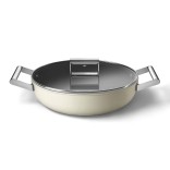 SMEG troškintuvas su dangčiu, kreminės spalvos Ø 24 cm, 4,3 l | 1