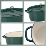 KELA ketaus emaliuotas troškintuvas su dangčiu "Calido" 33 x 26 cm, 6 l | 4