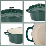 KELA ketaus emaliuotas troškintuvas su dangčiu "Calido" Ø 26 cm, 4,6 l | 5