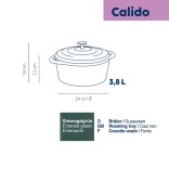 KELA ketaus emaliuotas troškintuvas su dangčiu "Calido" Ø 24 cm, 3,8 l | 6
