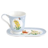 EASY LIFE porcelianinis puodelis su lėkštute "Royal Blossom", 350 ml  | 1