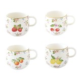 EASY LIFE porcelianinis puodelis "Fancy Fruit", 400 ml  | 1