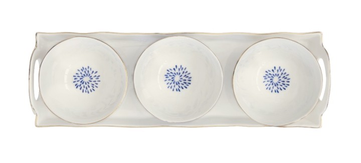 EASY LIFE dubenėlių ir padėklo rinkinys "Elegance", 4 vnt. 33,5 cm x  11 cm | 2