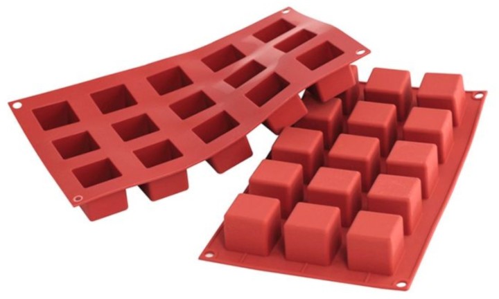 SILIKOMART silikoninė kepimo forma "SF105 Cubo" 15 x 42 ml (viso: 630 ml) | 1