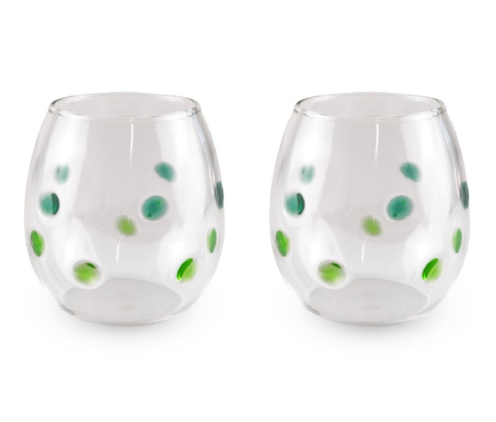 WD LIFESTYLE stiklinė "Green spot", 2 vnt., 350 ml  | 1