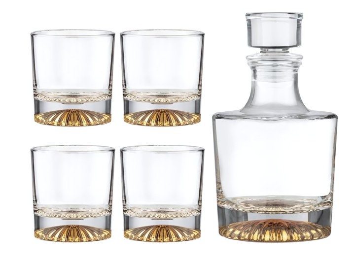 LADELLE krištolinio grafino ir taurių viskiui rinkinys "Enzo", 250 ml, 600 ml  | 1