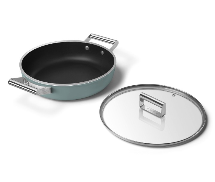 SMEG troškintuvas su dangčiu, smaragdo spalvos Ø 24 cm, 4,3 l | 2