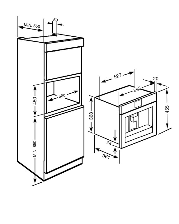 SMEG įmontuojamas kavos virimo aparatas CMS8451A  | 3