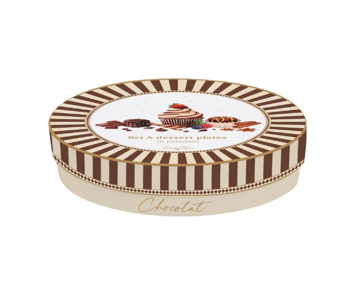 EASY LIFE porcelianinių lėkščių rinkinys "Sweet moments" 4 vnt., Ø 19 cm | 2