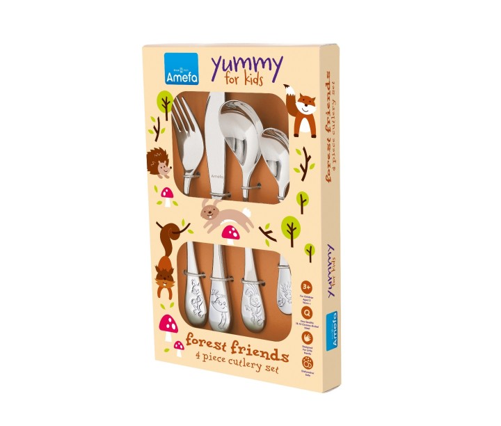 AMEFA stalo įrankių rinkinys vaikams "Forest Friends", 4 dalių  | 4