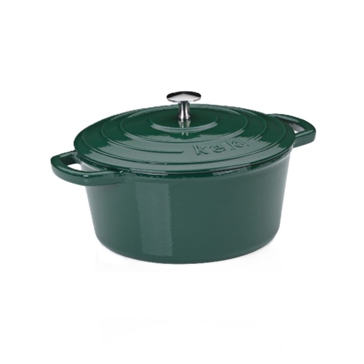 KELA ketaus emaliuotas troškintuvas su dangčiu "Calido" Ø 24 cm, 3,8 l | 1