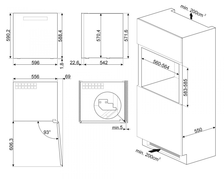 SMEG vyno šaldytuvas CVI129B3, (29 vnt., butelių)  | 8