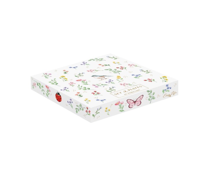EASY LIFE porcelianinių lėkščių rinkinys "Fancy Garden" 2 vnt., Ø 16 cm | 2