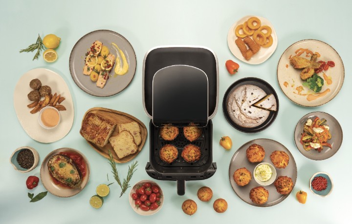 SILIKOMART silikoninė kepimo forma keksiukams karšto oro gruzdintuvei "Silfry Muffin" 6 vnt x 83 ml | 2