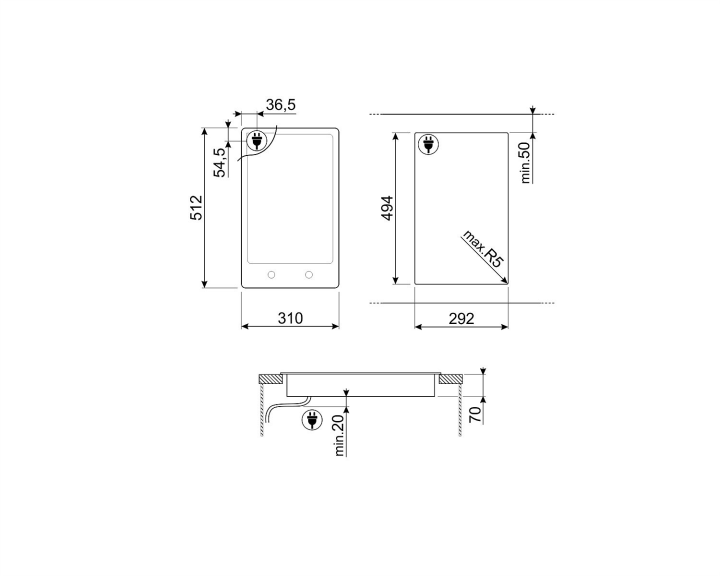 SMEG stiklokeramikinė kaitlentė PGF32C  | 3