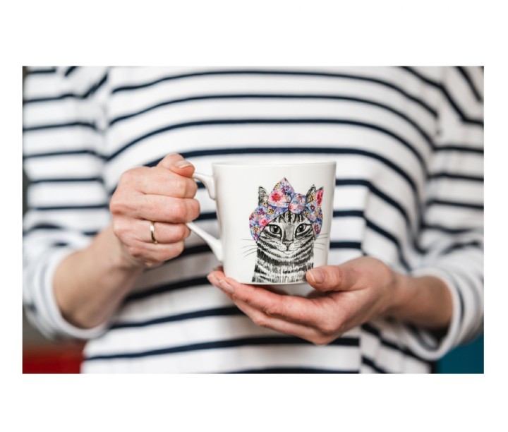 LIFETIMEBRANDS porcelianinis puodelis "Cat", 380 ml  | 5