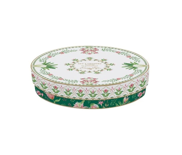 EASY LIFE porcelianinių lėkščių rinkinys "Botanic chic" 4 vnt., Ø 19 cm | 3