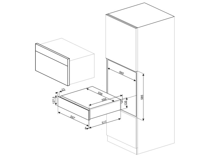 SMEG indų pašildymo stalčius CPR915N  | 2