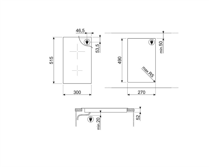 SMEG indukcinė kaitlentė SI5322B  | 2